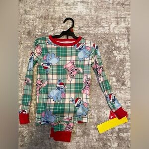 Disney Holiday Stitch Kids Pajama Set - Green and Red size 8-NWT